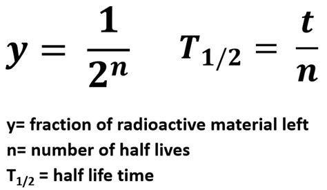 radiometric dating half life formula
